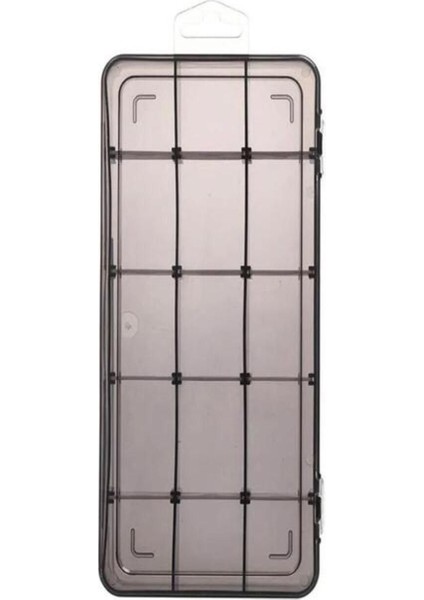 Gri 2'li 15 Bölmeli Kapaklı Takı ve Dikiş Kutusu, Düzenleyici Organizer