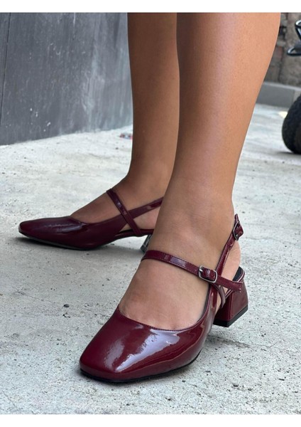 Masis Rulivo Bordo Rugan Topuklu Babet