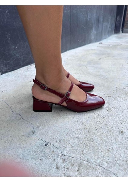 Masis Rulivo Bordo Rugan Topuklu Babet modelleri