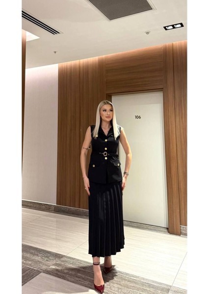 Atlas Kumaş Yelek Etek Kemer Üçlü Takım Klasik Takım Takım fiyatları