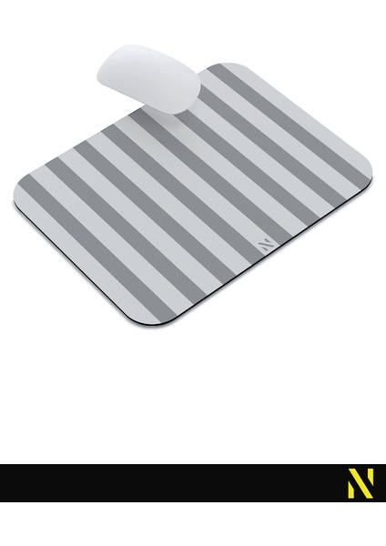Gri Renkli Çizgili Ergonomik Mouse Pad - 23 cm x 19 cm - Kaydırmaz Taban Ev ve Ofis Kullanımı Için Ideal Fare Altlığı Mousepad indirimleri