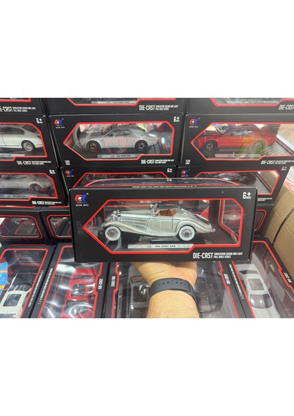 1/24 Mercedes 500K Klasik Model Araba Sesli Isıklı