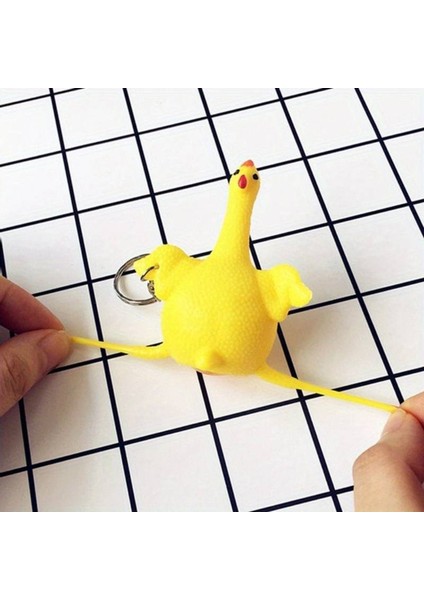 2 Adet Yumurtlayan Tavuk Anahtarlık Oyuncağı Yeni Nesil Anahtarlık Çanta Aksesuarları modelleri