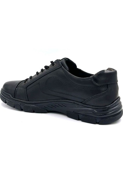 (01 Best) Hakiki Deri Termo Kaymaz Taban Fermuarlı Bağcıklı Günlük Erkek Ayakkabı Siyah fırsatları