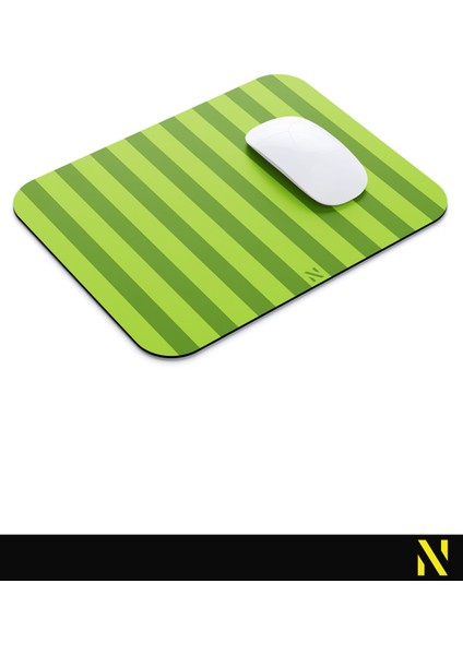 Yeşil Renkli Çizgili Ergonomik Mouse Pad - 23 cm x 19 cm - Kaydırmaz Taban Ev ve Ofis Kullanımı Için Ideal Fare Altlığı Mousepad modelleri