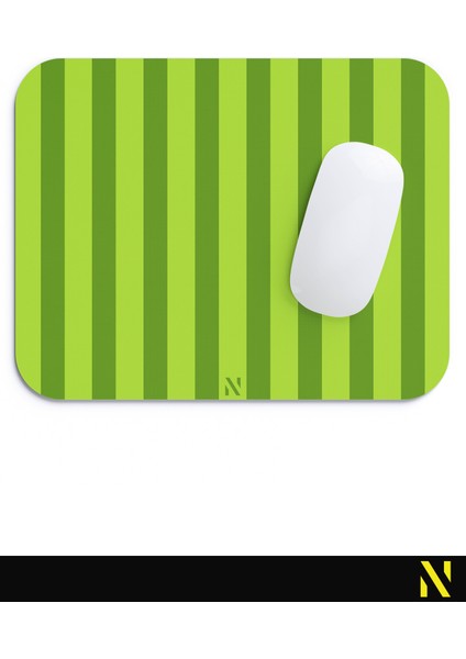 Yeşil Renkli Çizgili Ergonomik Mouse Pad - 23 cm x 19 cm - Kaydırmaz Taban Ev ve Ofis Kullanımı Için Ideal Fare Altlığı Mousepad fırsatları
