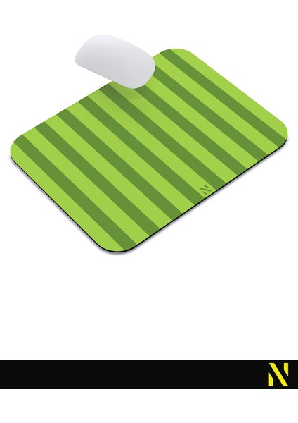 Yeşil Renkli Çizgili Ergonomik Mouse Pad - 23 cm x 19 cm - Kaydırmaz Taban Ev ve Ofis Kullanımı Için Ideal Fare Altlığı Mousepad indirimleri