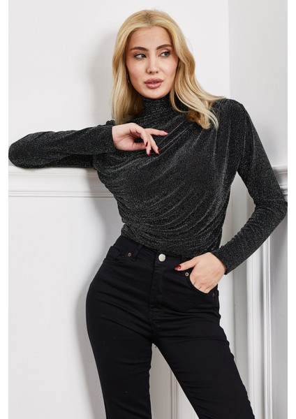 Balıkçı Yaka Simli Bluz fiyatları