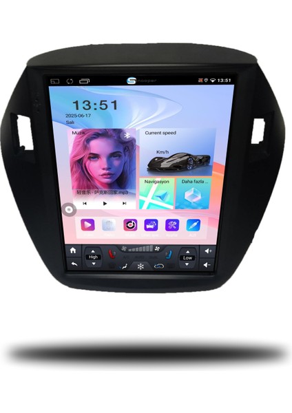 Hyundai IX35 Tesla Ekran Android Carplay Multimedya 2010-2015 6gb Ram + 128GB Hafıza + 8 Çekirdek