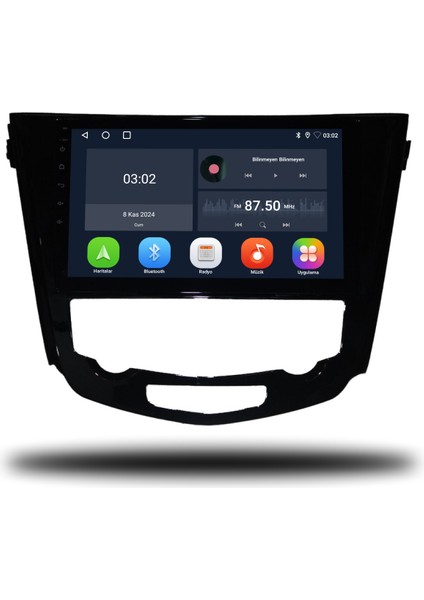 Nissan Qashqai Android Carplay Multimedya 2014-2021 Dijital Klima 2gb Ram + 32GB Hafıza