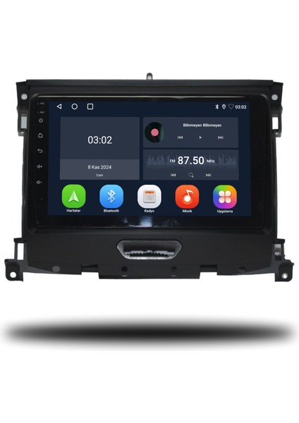 Ford Ranger Android Carplay Multimedya 2016-2022 6gb Ram + 128GB Hafıza + 8 Çekirdek