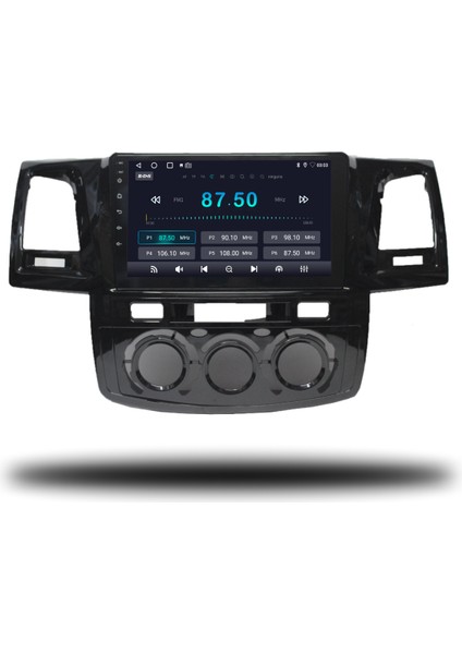 Toyota Hilux Android Carplay Multimedya 2005-2008 Manuel Klima 6gb Ram + 128GB Hafıza + 8 Çekirdek modelleri