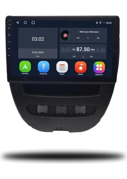 Citroen C1 Android Carplay Multimedya 2007-2013 4gb Ram + 64GB Hafıza