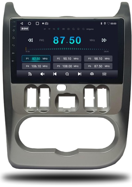 Dacia Logan Android Carplay Multimedya 2010-2023 6gb Ram + 128GB Hafıza + 8 Çekirdek modelleri