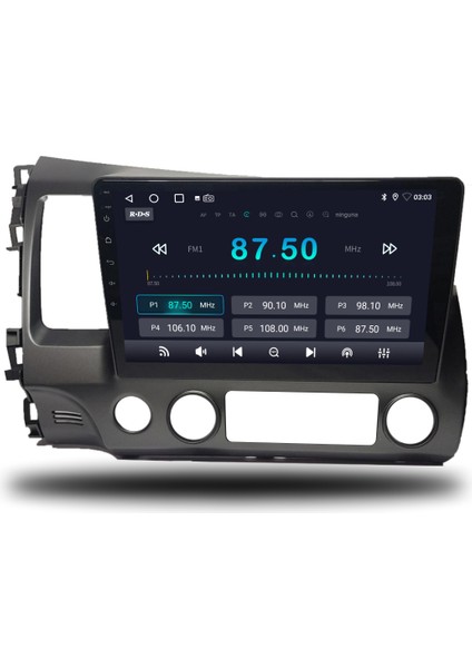 Honda Civic Fd6 Android Carplay Multimedya 2007-2011 6gb Ram + 128GB Hafıza + 8 Çekirdek modelleri