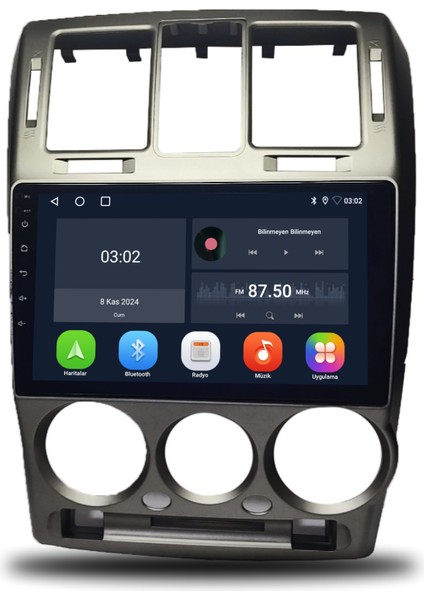 Hyundai Getz Android Carplay Multimedya 2003-2011 Büyük Çerçeveli 2gb Ram + 32GB Hafıza