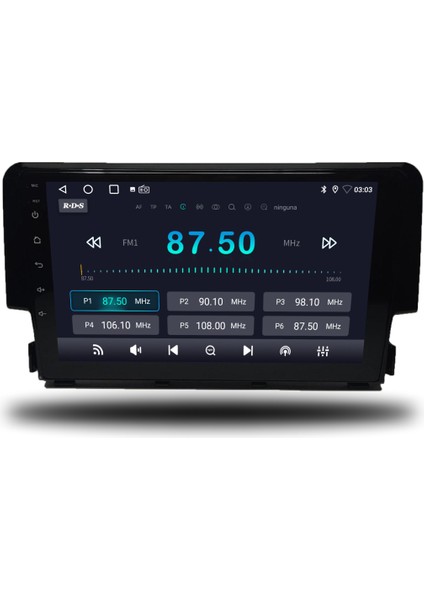 Honda Civic Fc5 Android Carplay Multimedya 2016-2020 6gb Ram + 128GB Hafıza + 8 Çekirdek modelleri