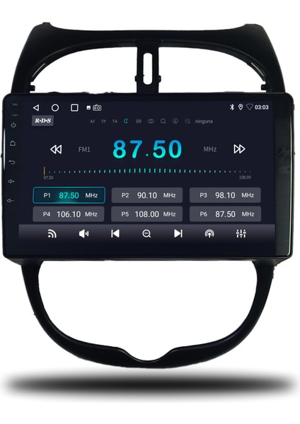 Peugeot 206 Android Carplay Multimedya 1999-2011 6gb Ram + 128GB Hafıza + 8 Çekirdek modelleri