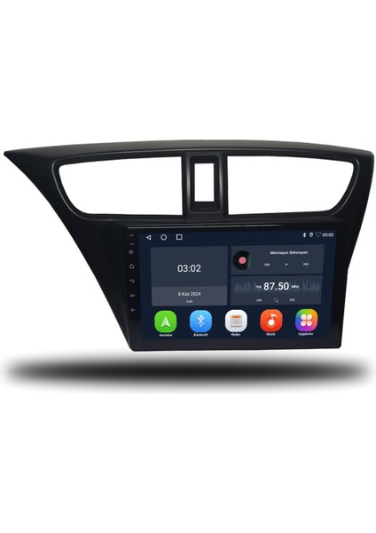Honda Civic Hb Euro Android Carplay Multimedya 2013-2017 2gb Ram + 32GB Hafıza