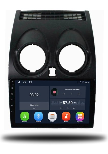 Nissan Qashqai Android Carplay Multimedya 2007-2013 2gb Ram + 32GB Hafıza