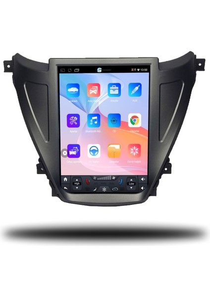 Hyundai Elantra Tesla Ekran Android Carplay Multimedya 2013-2015 6gb Ram + 128GB Hafıza + 8 Çekirdek fiyatları