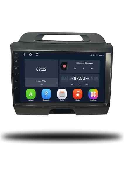 Kia Sportage Android Carplay Multimedya 2011-2015 6gb Ram + 128GB Hafıza + 8 Çekirdek