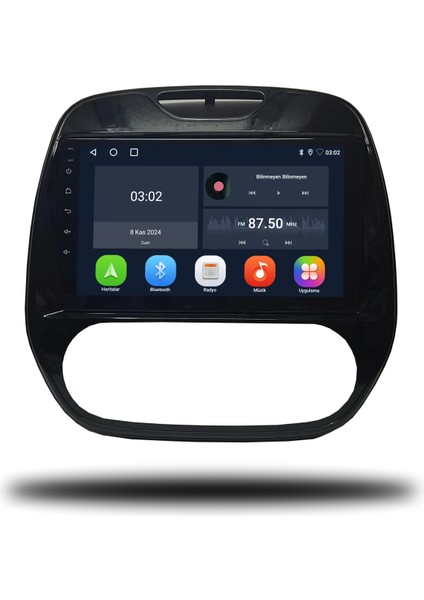 Renault Captur Android Carplay Multimedya 2013-2021 6gb Ram - 128GB Hafıza - 8 Çekirdek