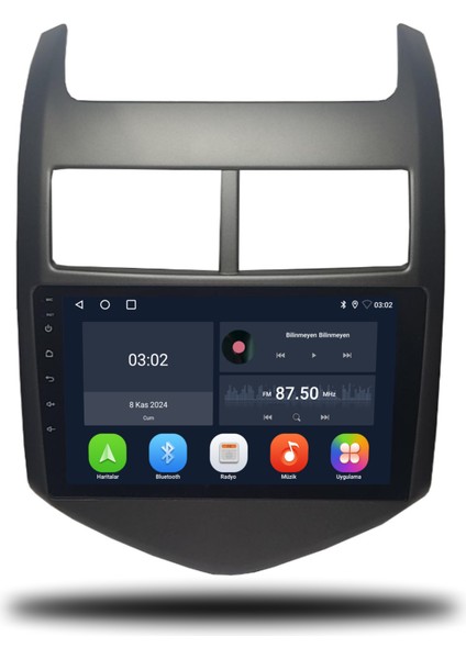 Chevrolet Aveo Android Carplay Multimedya 2012-2018 6gb Ram + 128GB Hafıza + 8 Çekirdek