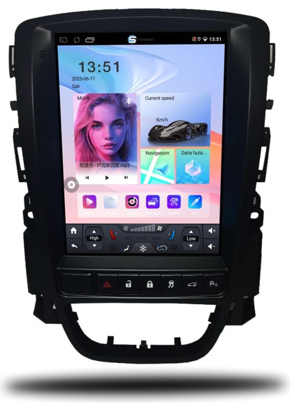 Opel Astra J Tesla Ekran Android Carplay Multimedya 2010-2020 6gb Ram + 128GB Hafıza + 8 Çekirdek