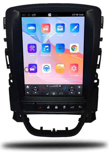 Opel Astra J Tesla Ekran Android Carplay Multimedya 2010-2020 6gb Ram + 128GB Hafıza + 8 Çekirdek fiyatları