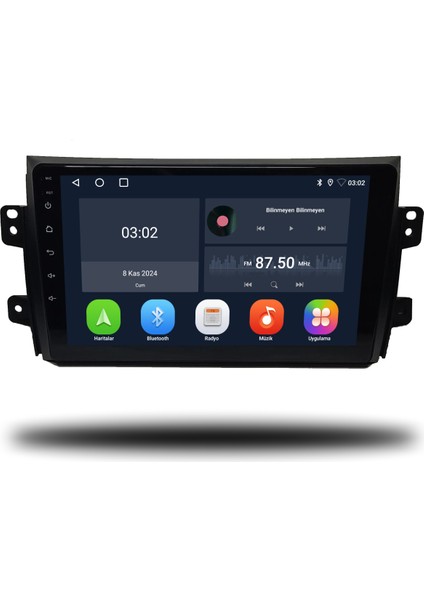 Suzuki Sx4 Android Carplay Multimedya 2006-2013 6gb Ram + 128GB Hafıza + 8 Çekirdek