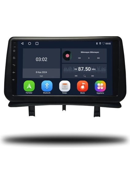 Renault Clio 3 Android Carplay Multimedya 2005-2011 6gb Ram - 128GB Hafıza - 8 Çekirdek