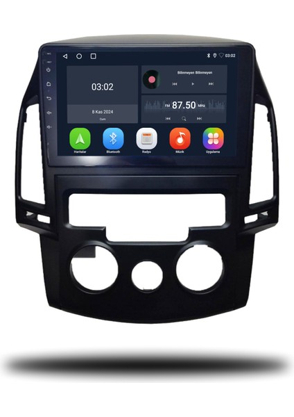 Hyundai I30 Android Carplay Multimedya 2011-2014 Manuel Klima 4gb Ram + 64GB Hafıza