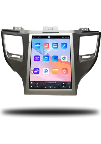 Hyundai Tucson Tesla Ekran Android Carplay Multimedya 2015-2018 6gb Ram + 128GB Hafıza + 8 Çekirdek fiyatları