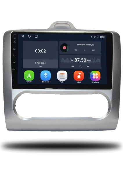 Ford Focus 2 Android Carplay Multimedya 2007-2011 Dijital Klima 4gb Ram + 64GB Hafıza