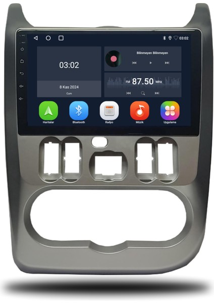 Dacia Duster Android Carplay Multimedya 2010-2013 2gb Ram + 32GB Hafıza