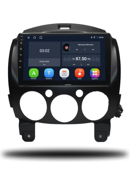 Mazda 2 Android Carplay Multimedya 2009-2013 4gb Ram + 64GB Hafıza