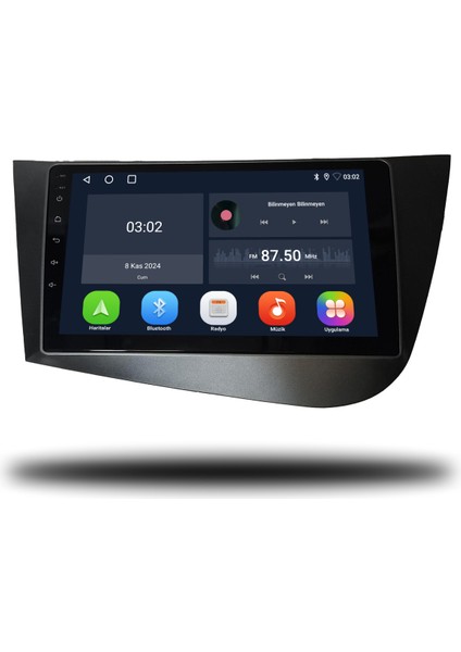Seat Leon Android Carplay Multimedya 2006-2012 6gb Ram + 128GB Hafıza + 8 Çekirdek
