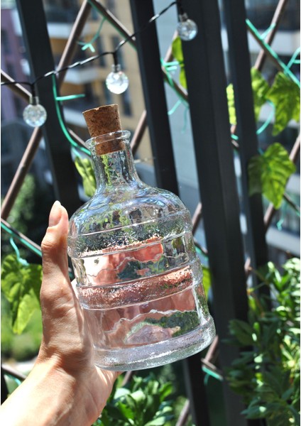 2'li Cam Şişe Damacana Mantar Kapaklı 500 ml Yağdanlık Sirkelik Şeffaf modelleri