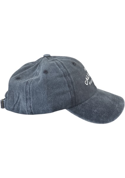 Vintage Görünümlü Unisex Lüks Yıkamalı Nakışlı Şapka - Lacivert fiyatları