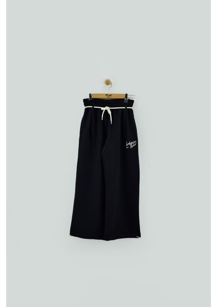 Kız Çocuk Köprülü Paça Brit Lastikli Eşofman Altı 7541 Siyah fırsatları