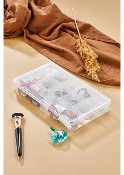 Turuncu Büyük Boy 12 Bölmeli Takı Kutusu, Kolye ve Yüzük Organizer fiyatları