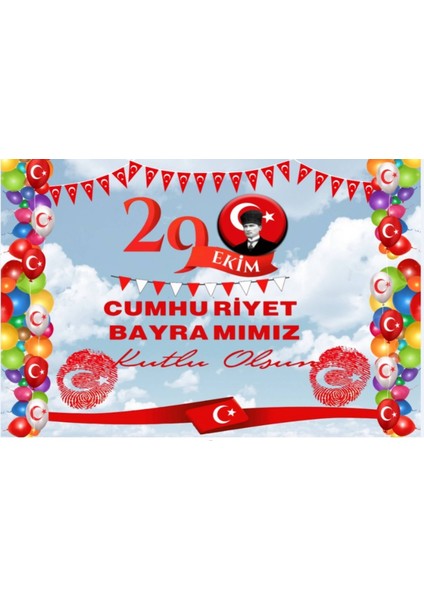 29 Ekim Cumhuriyet Bayramı, Atatürk,okulda Etkinlik,kumaş PANO,150X200 modelleri