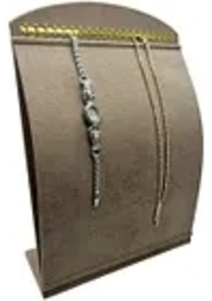 Yeşil Süet Kumaş 34x24 cm Dik Bombeli Takı Standı