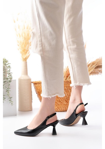 Ballerina&zapato Kadın Lilith Siyah Cilt Topuklu Ayakkabı modelleri