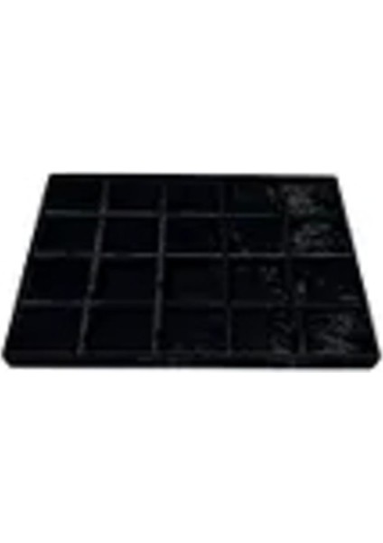 Siyah Süet Kumaşlı 20 Bölmeli Çekmece İçi Takı Düzenleyici, 34x24 cm modelleri