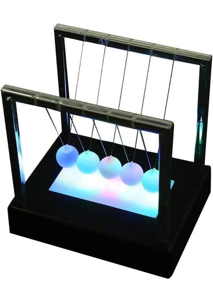 Renkli LED Işıklı Balans Topları Cam Topları Işıklı Vıp Illuminous Newtons Cradle LED Light Ball