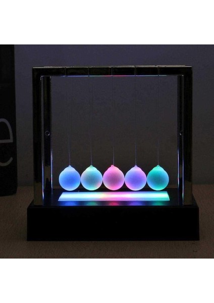 Renkli LED Işıklı Balans Topları Cam Topları Işıklı Vıp Illuminous Newtons Cradle LED Light Ball fiyatları