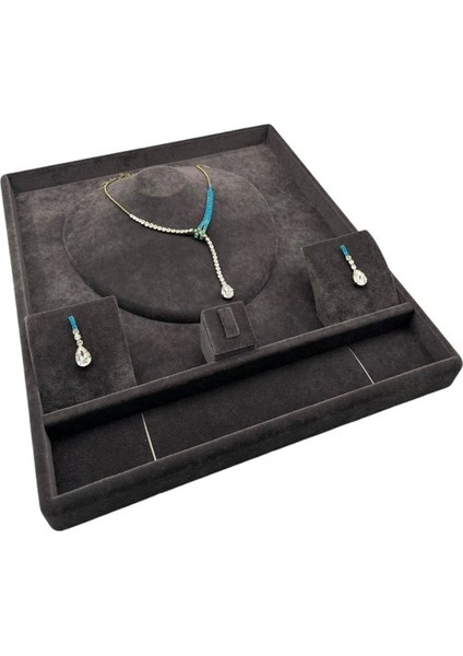 Füme Renk Süet Kaplama Takı Düzenleyici Çekmece İçi 35/30 cm modelleri