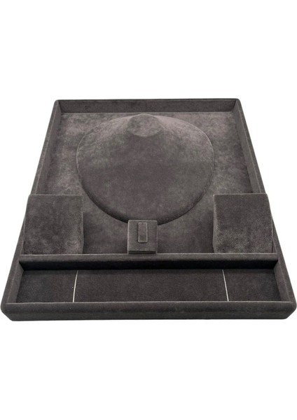 Füme Renk Süet Kaplama Takı Düzenleyici Çekmece İçi 35/30 cm fırsatları